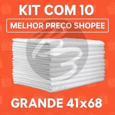 10 Panos de Prato Branco Liso com Bainha 41x68cm – Kit Cozinha e Artesanato