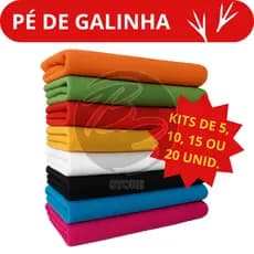 Kit Pano de Prato Pé de Galinha 100% Algodão Diversas Cores Cozinha Absorvente 5 10 15 20 Unidades