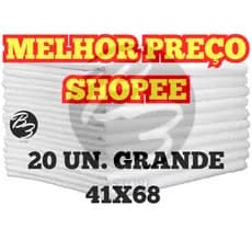Pano De Prato Branco Liso Para Cozinha e Copa Bainha Atacado Kit 20 Peças GRANDE 40x68 100% Algodão