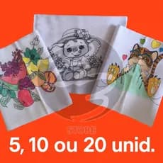 Kit Pano de Prato Riscado para Pintura Artesanato Cozinha 100% Algodão – 5, 10 ou 20 Unidades
