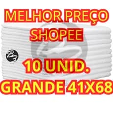 10 Pano De Prato Branco Liso Atacado Para Cozinha e Copa Bainha GRANDE 40x68 100% Algodão