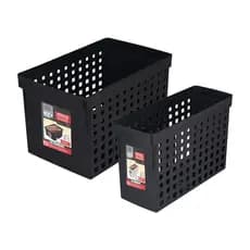 Kit 1 Caixa Arquivo Móvel Estreito + 3 Arquivo Largo Preto Pasta Ordene