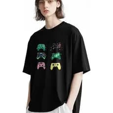 Camiseta masculina de manga curta consoles gola redonda  Tamanho G