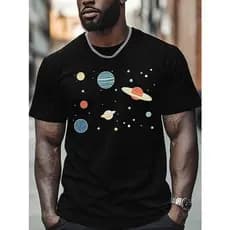 Camiseta masculina de manga curta espaço gola redonda  Tamanho G