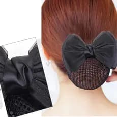 Rede de Coque com Laço com Presilha para Cabelo Ballet