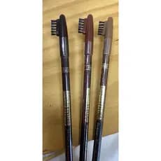 KIT COM 2 UNIDADES LÁPIS DE OLHOS E SOBRANCELHAS/ LÁPIS 2 EM 1/ LAPIS COM ESCOVINHA NA PONTA