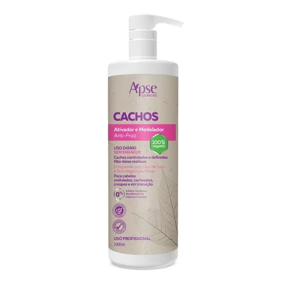 Ativador E Modelador Anti-frizz Cachos 1l - Apse Vegano