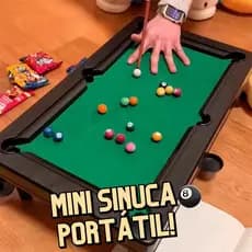 Mesinha De Sinuca Portátil Pequena e Leve De Brinquedo Presente Pras Crianças