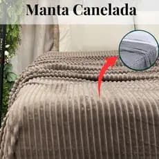 Manta Corttex Luster Casal Canelado Super Macia Quentinha