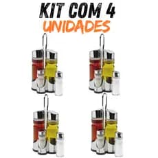 Conjunto Porta Azeite Vinagre Saleiro Paliteiro Cozinha Bar