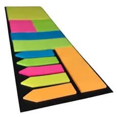 Bloco de Anotações Adesivas 11 Peças Coloridas Diferentes Formatos Organização