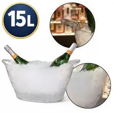 Balde Champanheira Diamond para Gelo Cerveja Bebidas Garrafas Acrílico 15 Litros