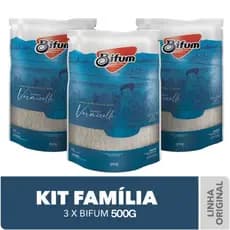 Macarrão de Arroz Bifum Massa Sem Glúten Kit com 3 Unidades de 500g Sem Conservantes