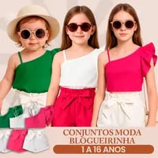 CONJUNTO FEMININO INFANTIL(1 a 16 anos) VERÃO -  CONJUNTO MENINA FEMININO INFANTIL INFANTO -JUVENIL