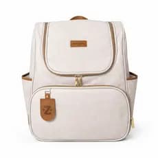 Mochila Maternidade Linho Impermeável Grande Premium Saída Maternidade Bebê