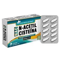 NAC N-Acetil Cisteína 600mg 30 Cápsulas Vegano Flora Nativa do Brasil