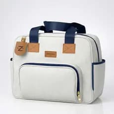 Bolsa Maternidade Grande Linho Premium Impermeável Saída Maternidade Bebê Elegante