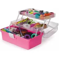 Maleta Divisórias 34x20 Manicure Maquiagem Pesca Costura Organizadora Mega Box