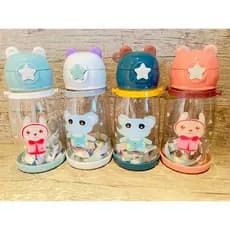 garrafa Copo De Água Infantil de urso Com Alça 550ml