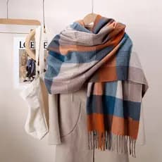 Cachecol Xadrez Lenço Pashimina Echarpe Unissex Para Frio Inverno