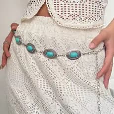 Cinto De Liga Vintage Corrente Estilo Boêmio De Mulheres