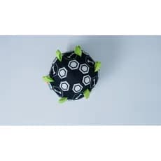 Bola Pelucia Com Sino Som Interativo Brinquedo Diversao Pet Preta