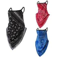 Pendurar Orelha Triângulo Respirável Máscara Facial Motocicleta Bandana À Prova De Vento Proteção UV Ciclismo Feminino Masculino Tubo