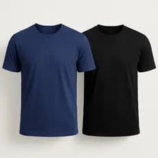 Kit 2 Camiseta Básica Cotton Pima Elastano Camisa T-Shirt Masculina Lisa Slim Algodão Varias Cores