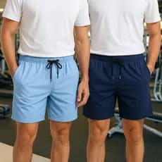 Kit 2 Short Tactel com Elastano Masculino Academia Bermuda Masculina Treino Corrida  Verão Praia