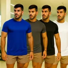 Kit 4 Camiseta Dry Fit Masculina Casual Camisa Treino Academia Esportes Exercícios Corrida Leve