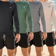 Kit 4 Camisa Térmica Proteção Uv 50+ Camiseta Blusa Malha Fria Unissex Academia Manga Longa Praia