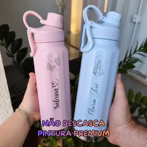 Garrafa Térmica tinta que não descasca com nome 800ml 750ml 973ML Bear Thermal original
