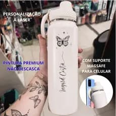 Garrafa Térmica suporte celular Magsafe Bear Thermal Maris 750ml/850ml/1.2L Premium Personalizada