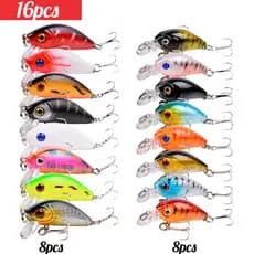 Conjunto de iscas de pesca com cores mistas Isca dura Kit de isca artificiais