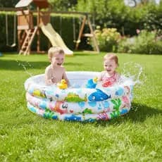 Piscina Infantil 180L Redonda Inflável Àgua e Bolinhas