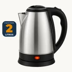 Chaleira Elétrica 2 Litros Inox 127V 220V Bule Jarra Térmica