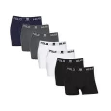 Kit 7 Cuecas Boxer Masculino Adulto - Cueca Box Masculina Polo Wear Original Lisa Sem Estampa