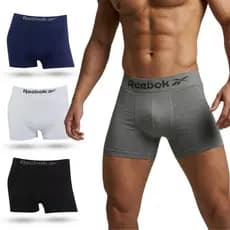 Kit com 5 Cuecas Rebook Adulto Boxer - Cueca Microfibra Box Original