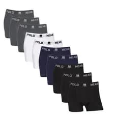 Kit 10 Cuecas Box Masculino Adulto - Cueca Boxer Masculina Polo Wear Original