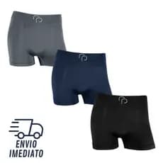 Kit Com 3 Cuecas Boxer Masculino Adulto - Cueca Box Masculina Rafa Parize