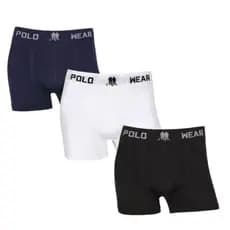 Kit 3 Cuecas Boxer Masculino Adulto - Cueca Box Masculina Polo Wear Original
