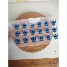 Estampa Stitch termocolante 16 unidades 3,5x4 estampa para tecidos de colocar com o ferro de passar
