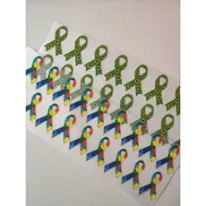 kit 12 Estampas tema Autismo termocolante para tecido 5x5 aplicar colocar com o ferro de passar
