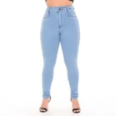 Calça Jeans Feminina de Cós Embutido Premium Com Levanta Bumbum