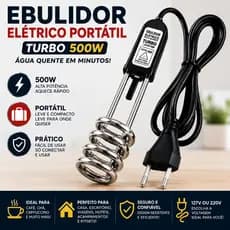 Ebulidor Elétrico Aquecedor de Água Portátil 500W Mergulhão Rabo Quente Viagem Camping Café Chá 127V/220V