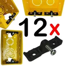 Kit 12 Reparo De Aba De Caixinha de Tomada Luz 4x2 4x4
