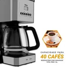 Cafeteira Elétrica Philco Programável 40 cafezinhos 1000W Painel Digital PCF40B