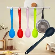 Colher de Silicone Redonda Cozinha Cores