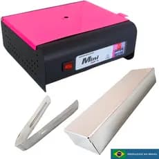 Estufa Esterilizador Manicure Mini Color's Odontécnica + Estojo e Pegador Inox Estética Beleza Unhas