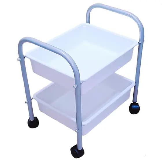 Carrinho Porta Esmalte, Auxiliar Manicure Pedicure Estética - 2 Bandejas - Renovar - MBM DECOR